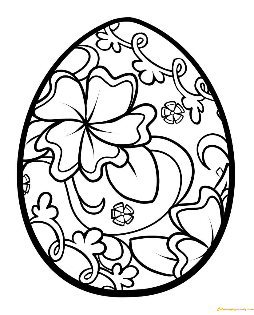 Download Design Flower Easter Eggs Coloring Pages - Arts & Culture ...