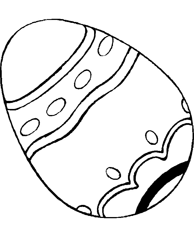Design Simple Easter Egg Coloring Page
