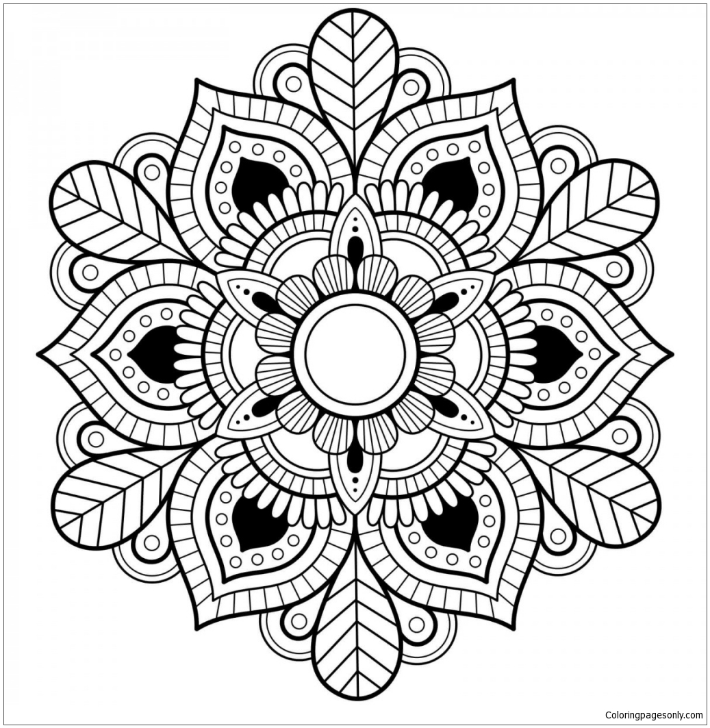 Detailliertes Mandala von Mandala