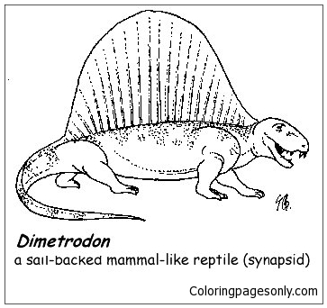 Dimetrodon 6 Coloring Page