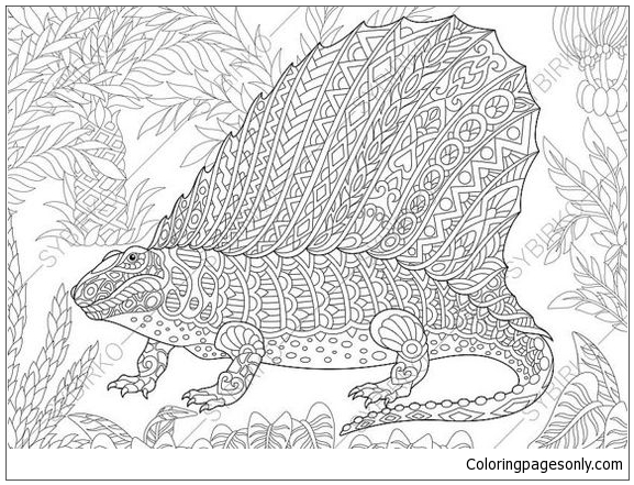 90+ Dimetrodon Dinosaur For Kids Printable Free Coloring Pages ...