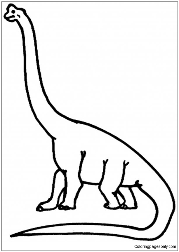 Раскраска Динозавр Брахиозавр