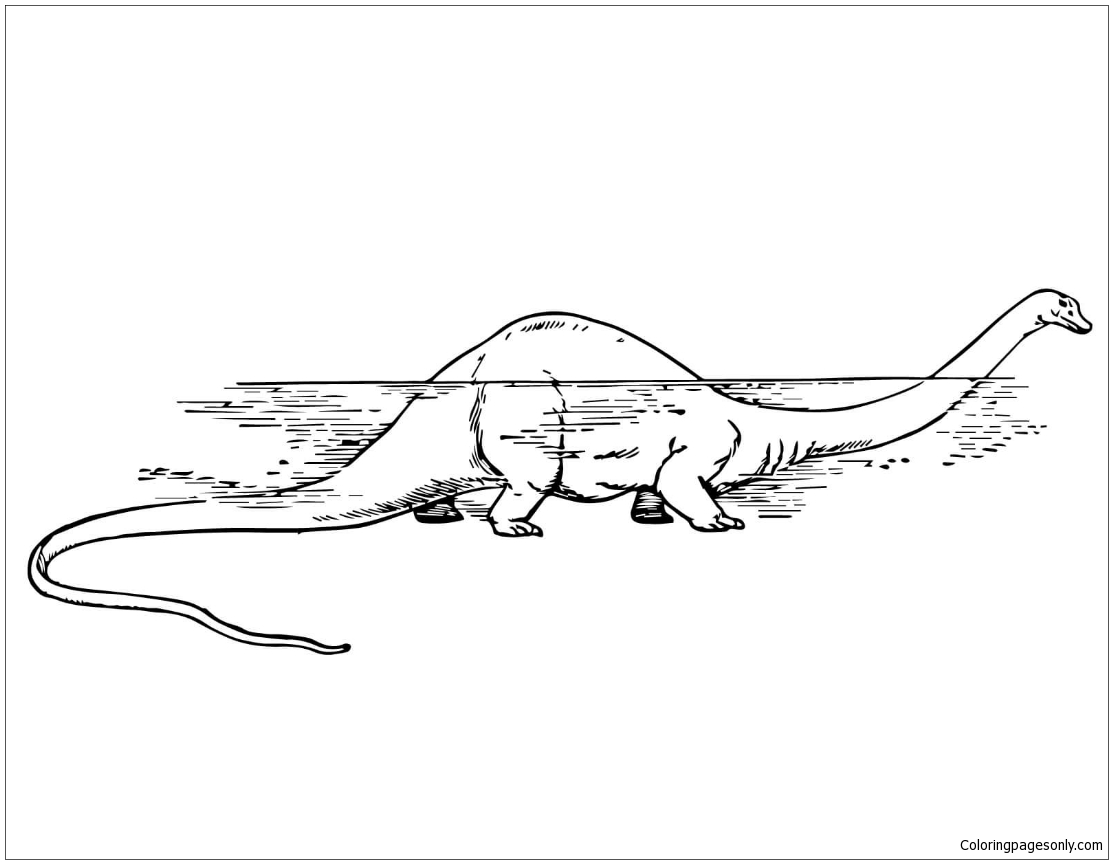 Diplodocus Dinosaur 2 Coloring Pages