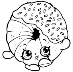 Dippy Donut Shopkins Coloring Page