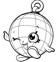 Disco Ball Shopkin Coloring Pages