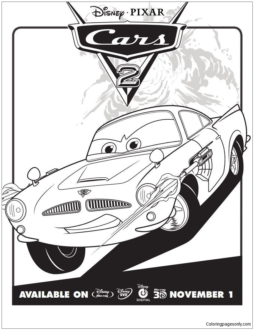 Disney Cars 2 4 Coloring Pages - Cartoons Coloring Pages - Free