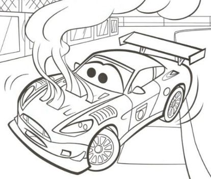 Disney Cars 2 Coloring Page