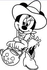 Disney Minnie Mouse Cowgirl Costume Coloring Pages