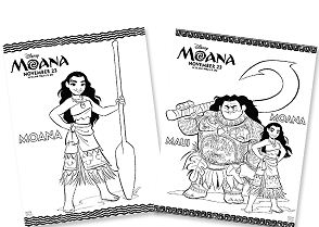 Moana With The Seashell Coloring Pages
