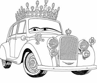 Disney The Queen For Kids Cars Coloring Pages