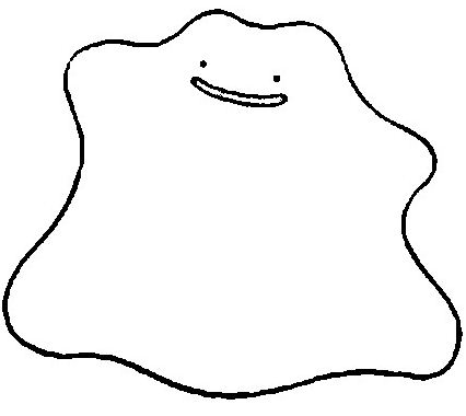 Ditto Pokemon Coloring Page