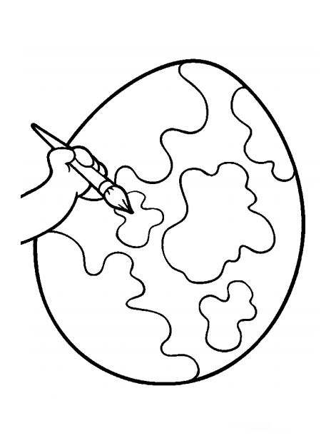 DIY Hand-Painted Easter Egg Coloring Page