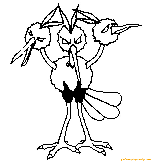 Dodrio Pokemon Coloring Pages