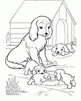 Dog And Puppy 2 Coloring Page