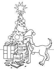 Dog Gifts Coloring Pages