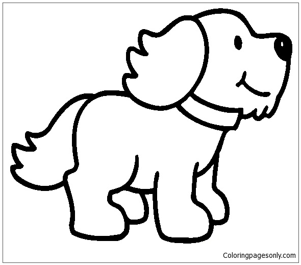 easy puppy coloring pages