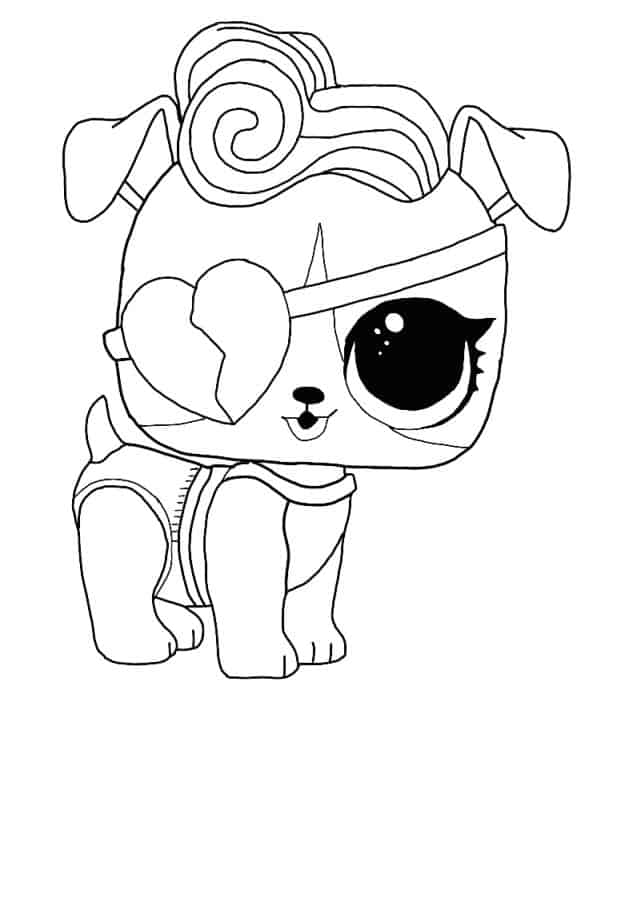 Printable LOL Pets Coloring Pages BB Pup  Puppy coloring pages, Unicorn  coloring pages, Lol dolls