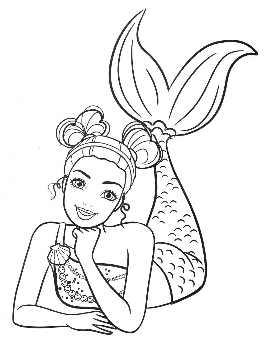 Doll Mermaid Coloring Pages Cartoons Coloring Pages Coloring Pages For Kids And Adults