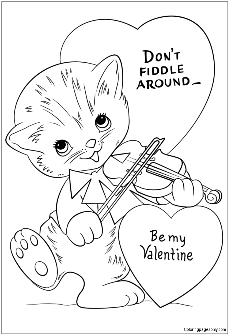 Don T Fiddle Around - Be My Valentine Coloring Pages