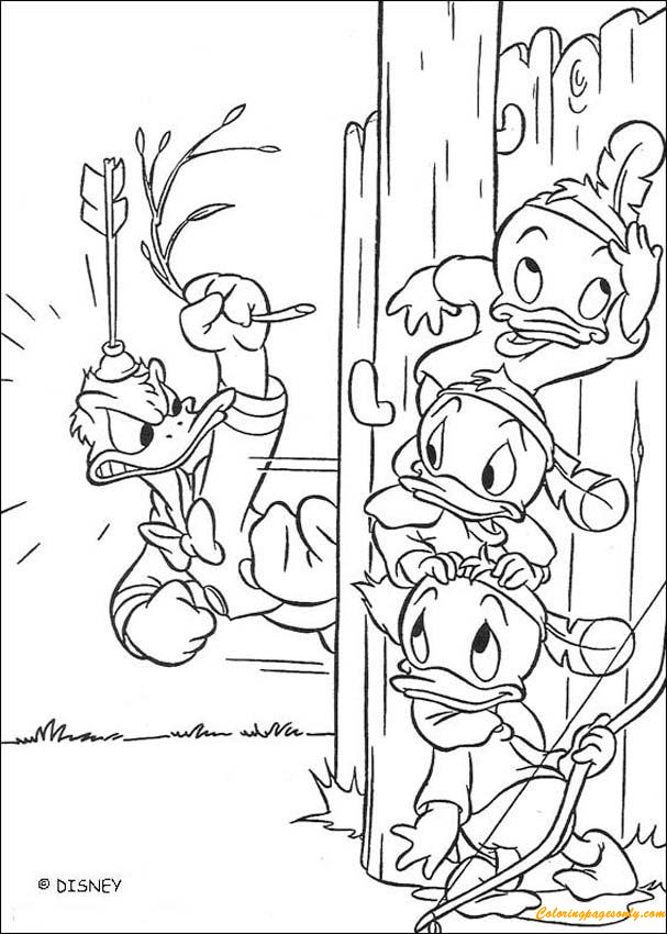 Donald Duck And Baby Ducks Coloring Pages Ducks Coloring Pages