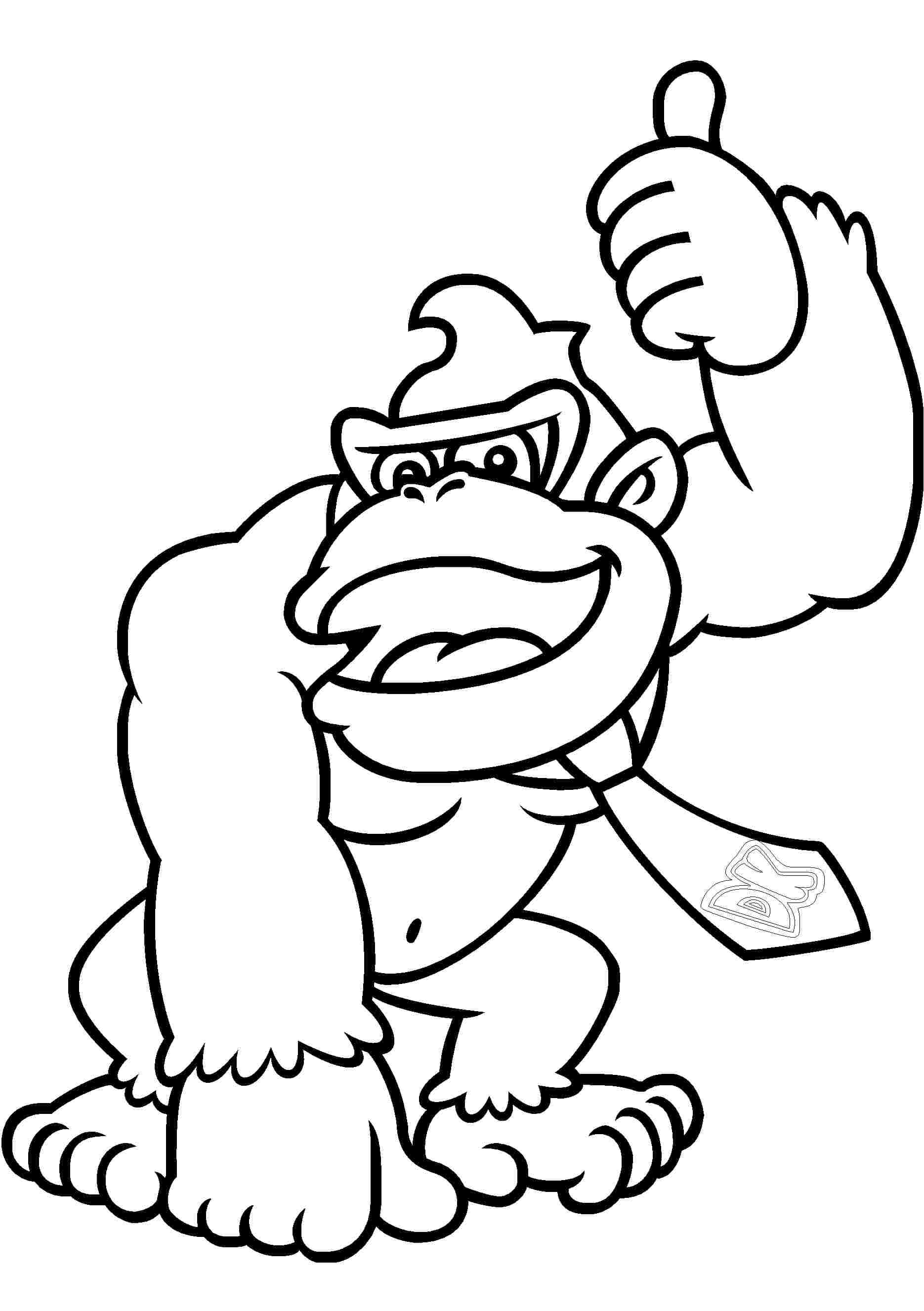 Donkey Kong country returns number one Coloring Page