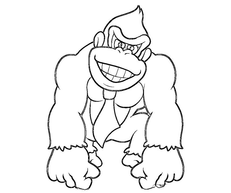 Printable Donkey Kong Coloring Page