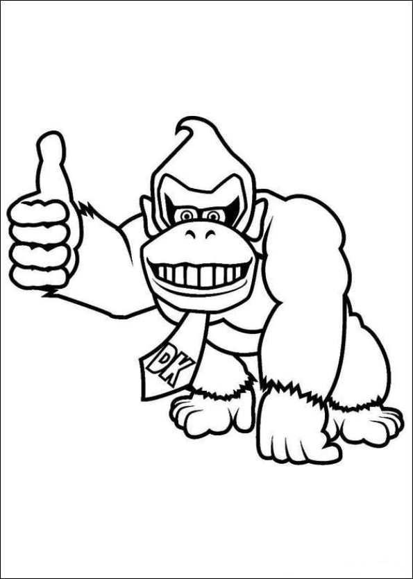 Donkey Kong 23 Kleurplaat