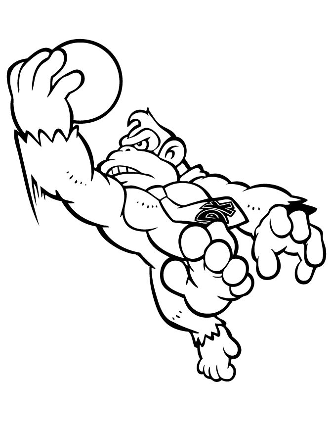 Desenho para colorir de Donkey Kong 5