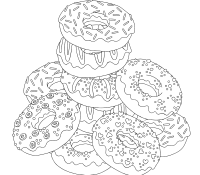 Donut 1 Coloring Pages