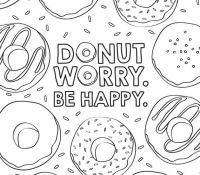 Donut Coloring Pages - Coloring Pages For Kids And Adults