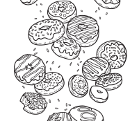 Donut 6 Coloring Pages