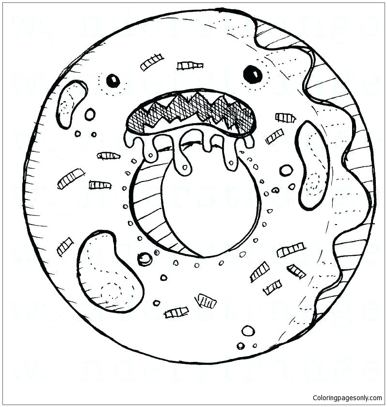 Download Donuts Dessert Coloring Page - Free Coloring Pages Online