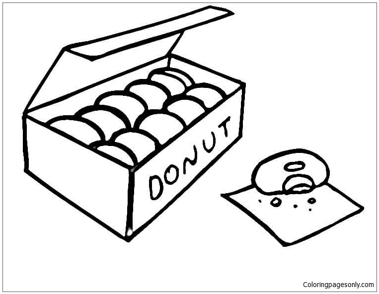 Donuts Coloring Page