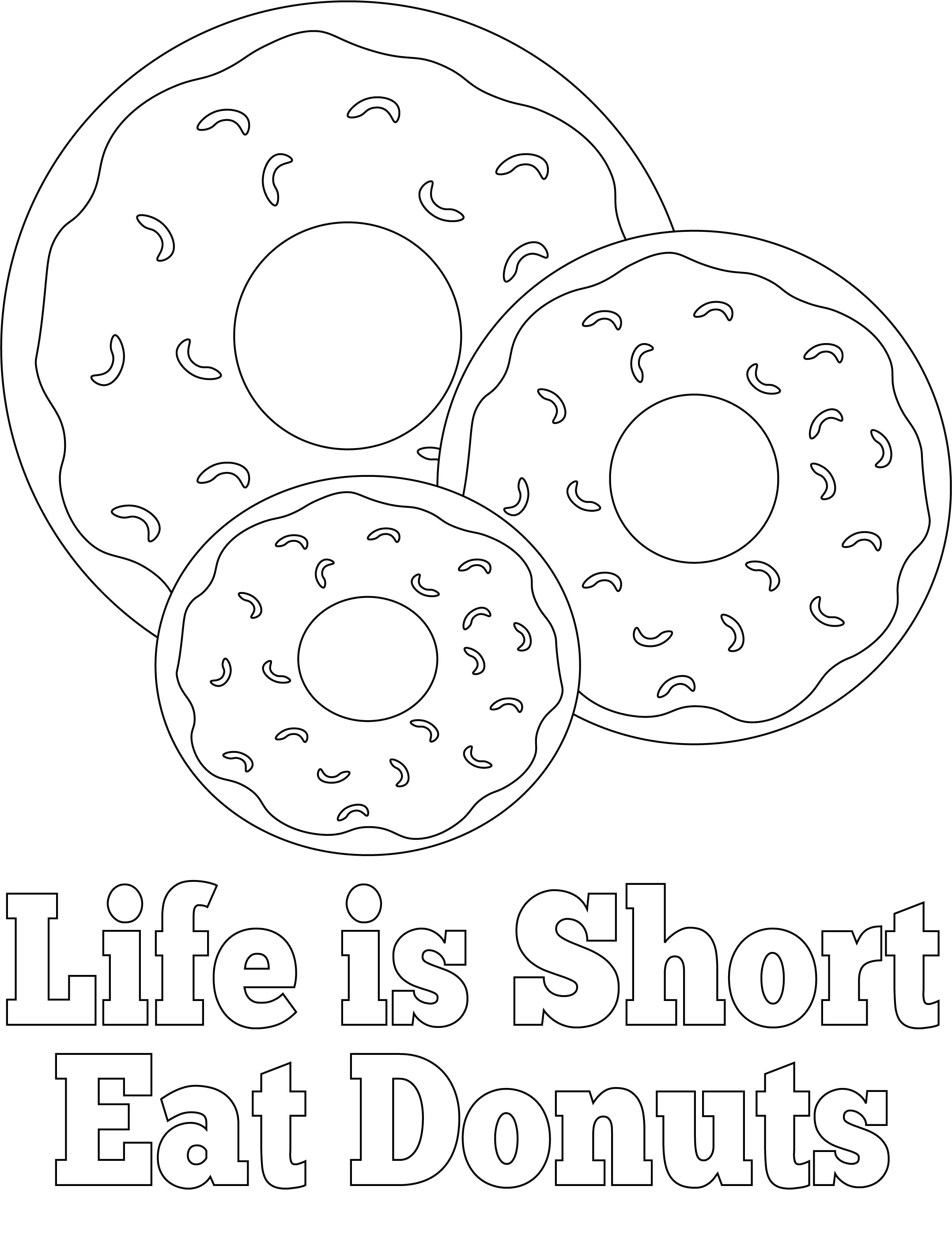 Donut 10 Coloring Pages