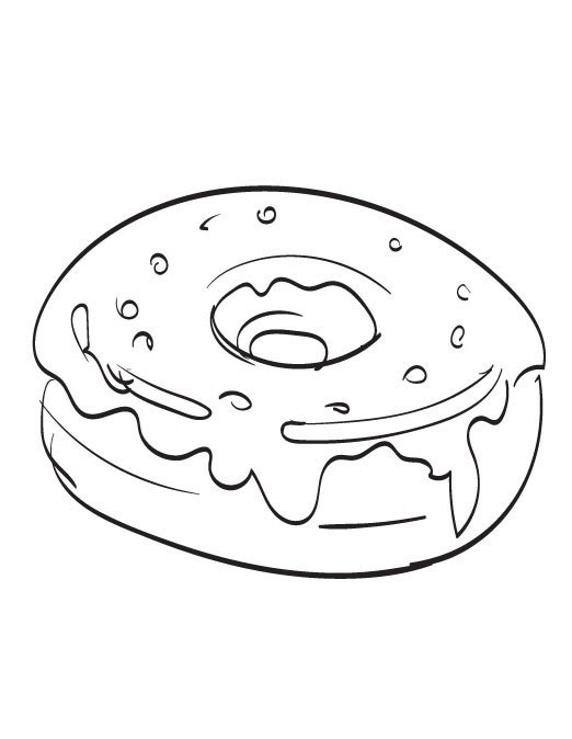 Donut 4 Coloring Pages
