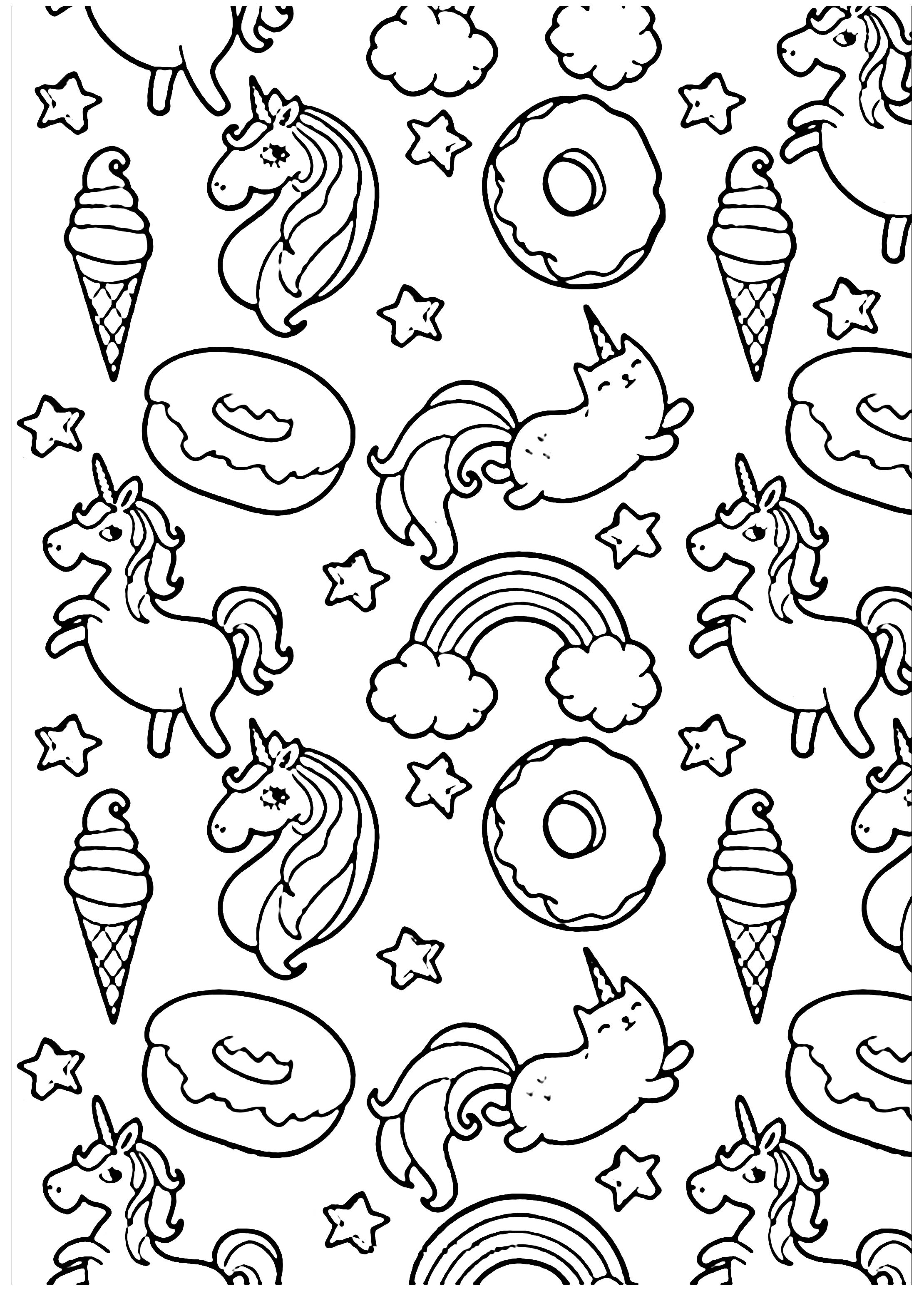 Donut 8 Coloring Pages