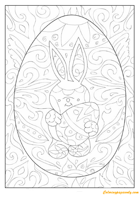 Doodle Easter Eggs Coloring Pages