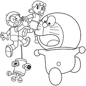 Download Doraemon Playing Football Coloring Page - Free Coloring Pages Online