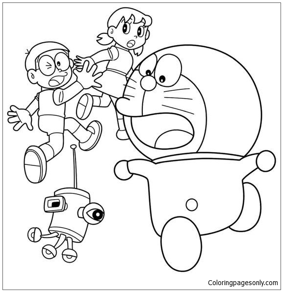 Doraemon And Friends Coloring Pages - Doraemon Coloring Pages