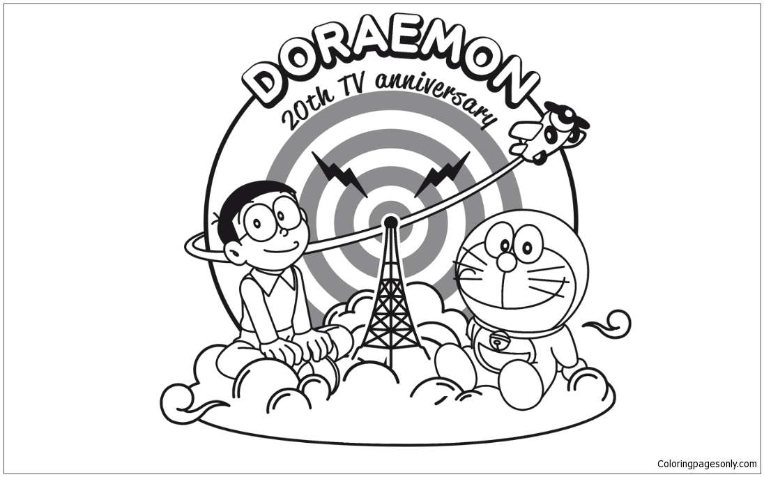 Doraemon and Nobita 3 Coloring Pages