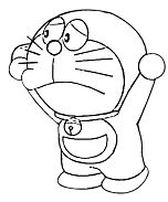 Doraemon Angry Coloring Page