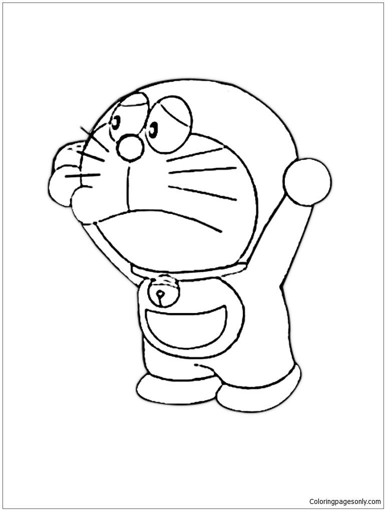 Download Best Coloring Pages Site: Doraemon Astronaut Coloring Pages For Kids Printable Free Doraemon Cartoon