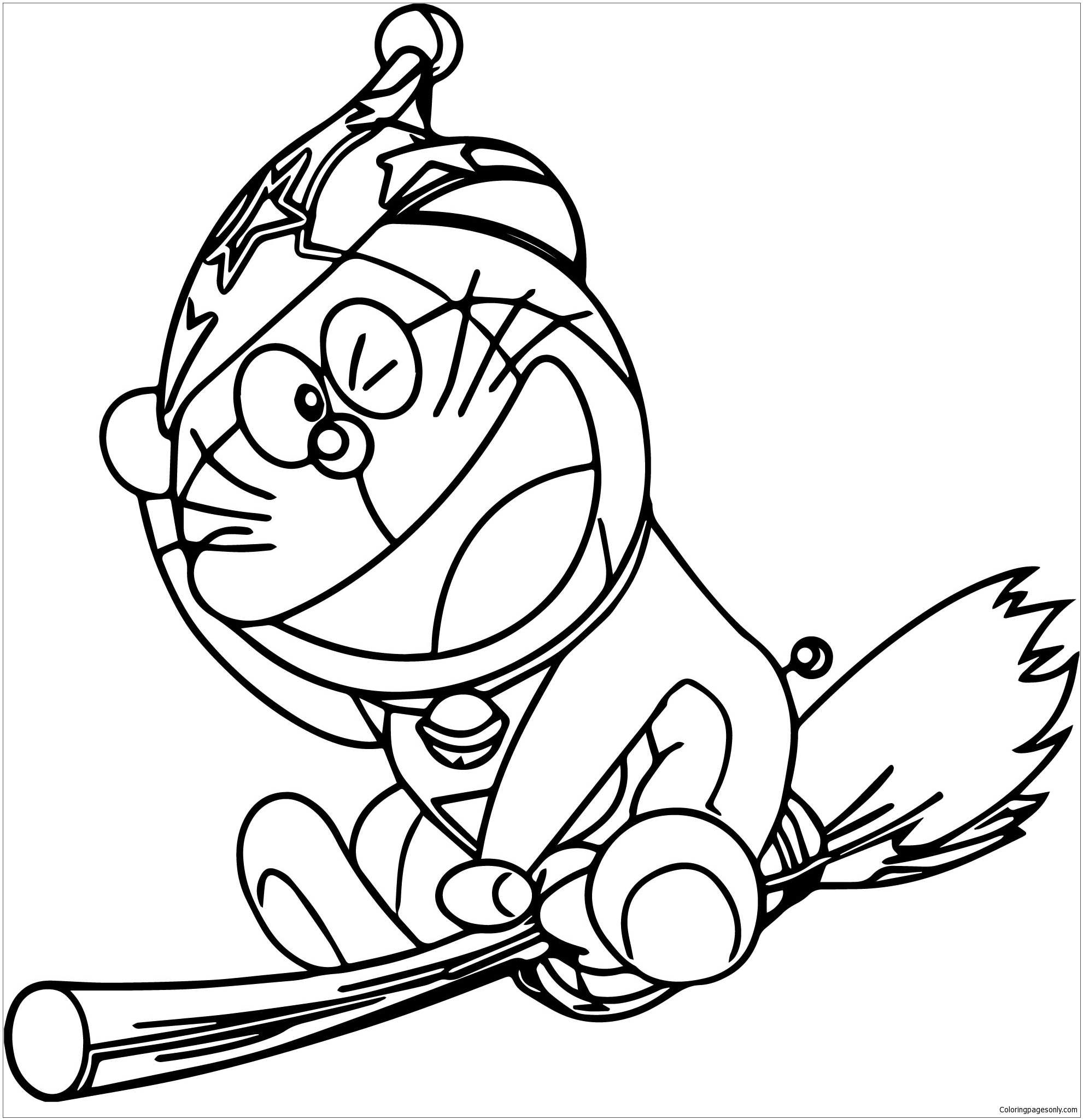 Doraemon Flying 1 Coloring Pages