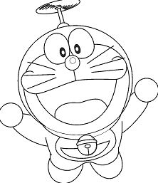 Coloriage Doraemon Volant