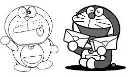 Doraemon Got Love Letters Coloring Pages