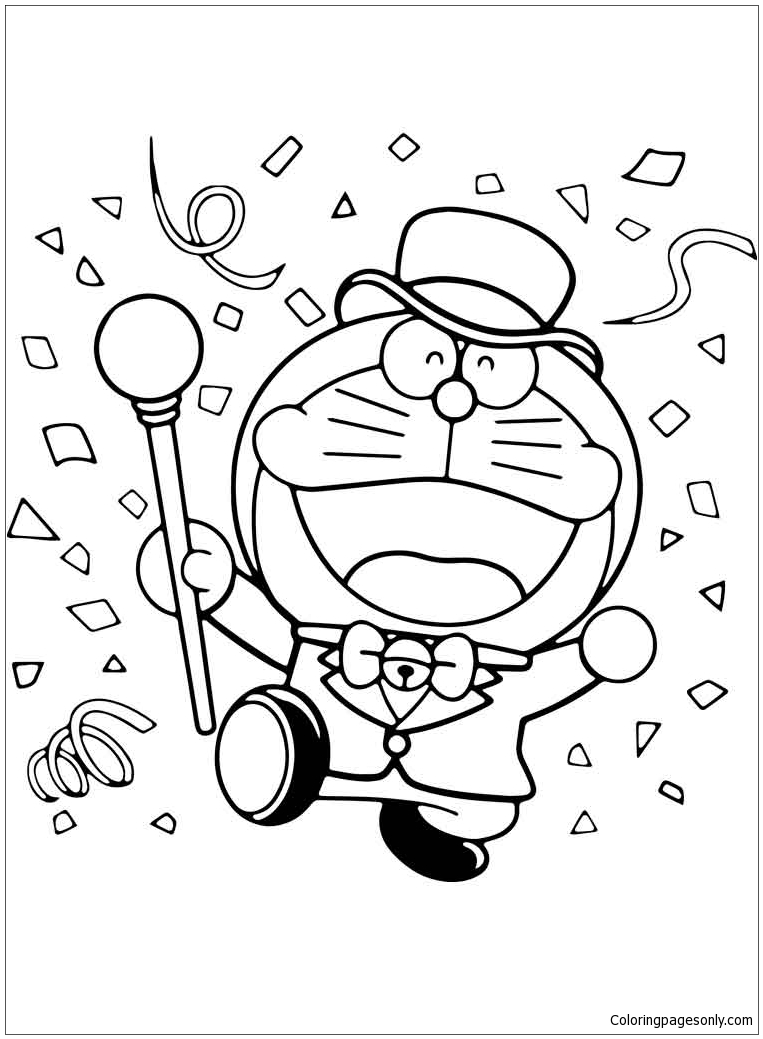 Doraemon Gelukkig nieuwjaarsdans van Doraemon