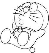 Doraemon Relaxing Coloring Page
