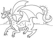 Dragon-afbeelding 1 Kleurplaat