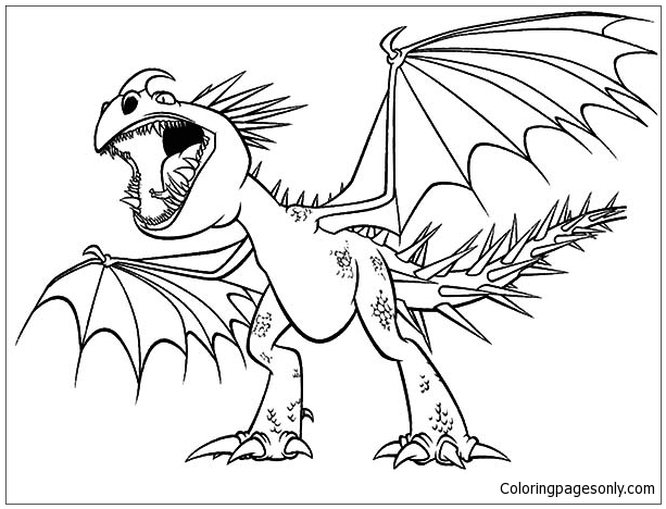 Dragon To Color Coloring Page - Free Printable Coloring Pages