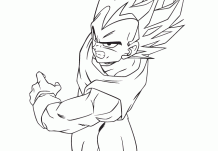 Dragonball z Vegeta Coloring Pages